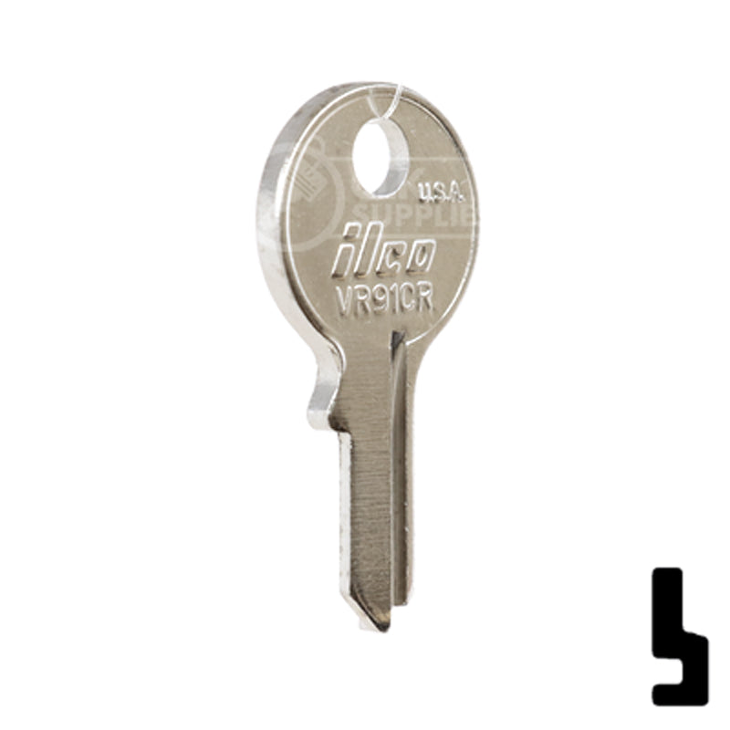 Uncut Key Blank | Viro | VR91CR Padlock Key Ilco