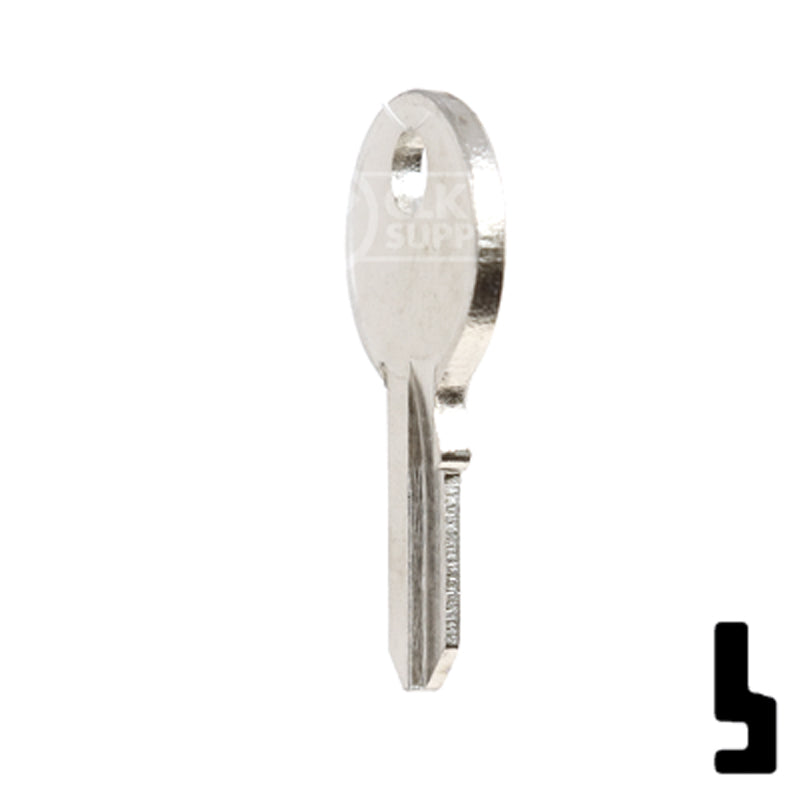 Uncut Key Blank | Viro | VR91CR Padlock Key Ilco