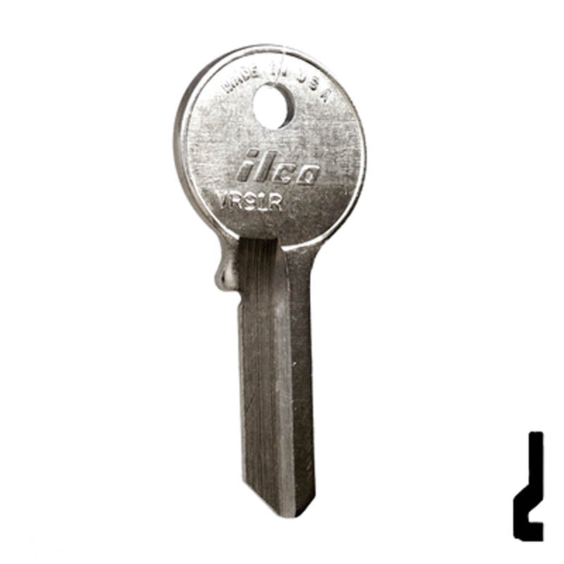 Uncut Key Blank | Viro | VR91R Padlock Key Ilco