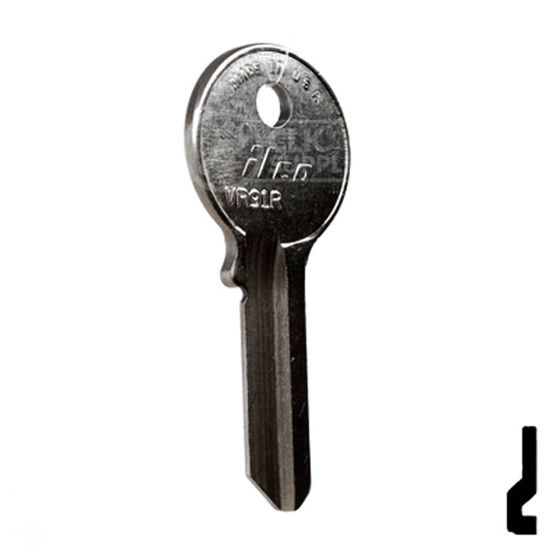 Uncut Key Blank | Viro | VR91R Padlock Key Ilco