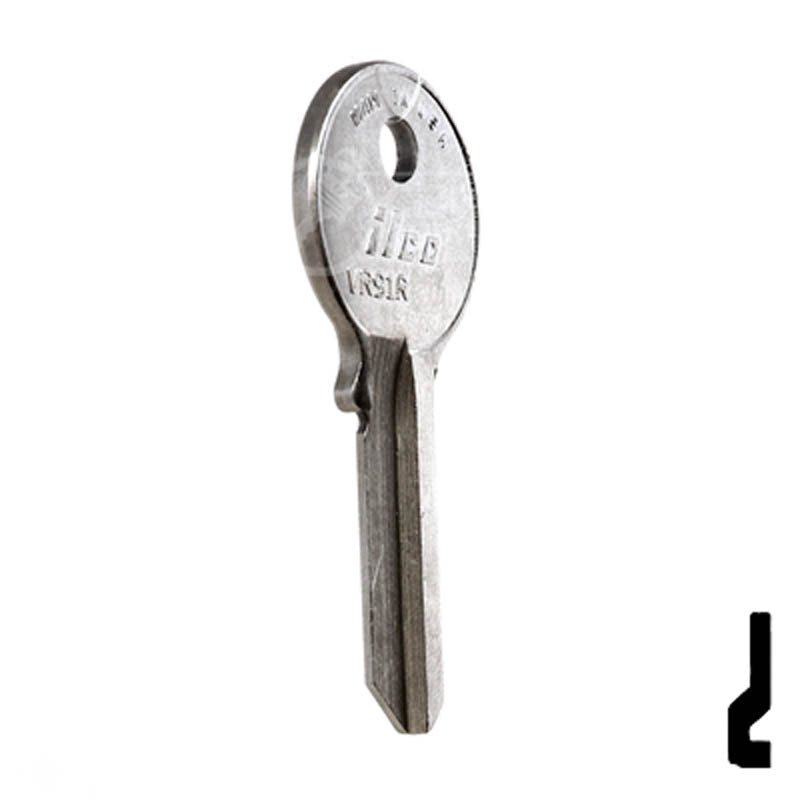 Uncut Key Blank | Viro | VR91R Padlock Key Ilco