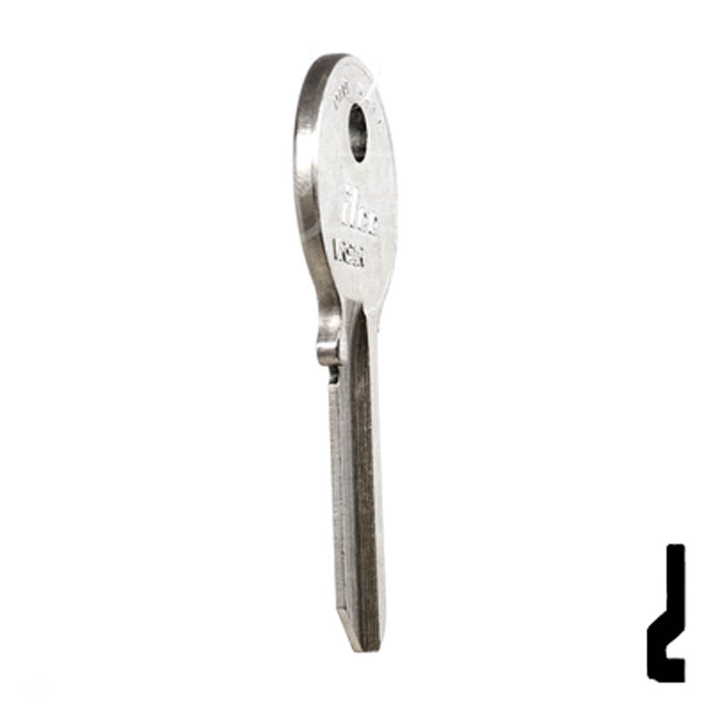 Uncut Key Blank | Viro | VR91R Padlock Key Ilco