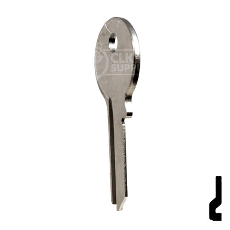 Uncut Key Blank | Viro | VR91R Padlock Key Ilco