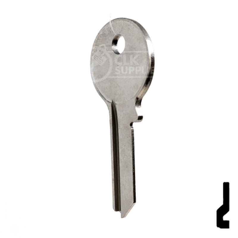 Uncut Key Blank | Viro | VR91R Padlock Key Ilco