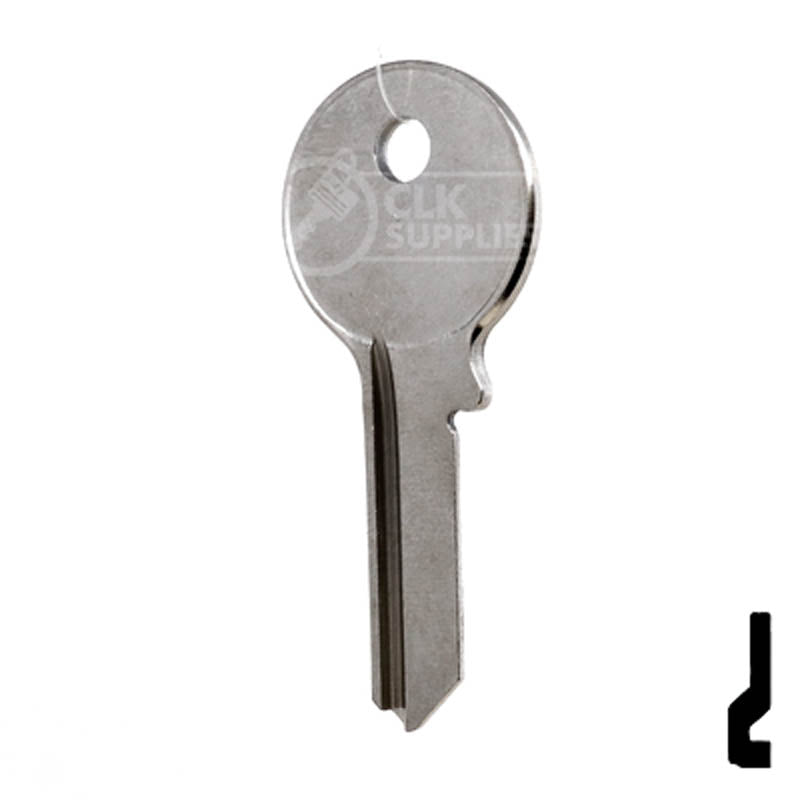 Uncut Key Blank | Viro | VR91R Padlock Key Ilco