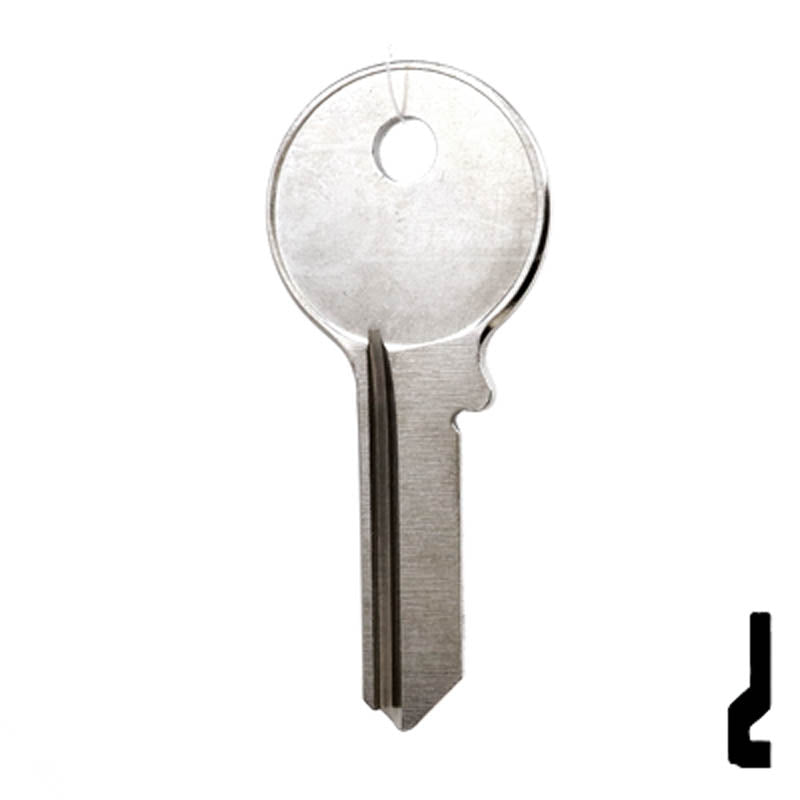 Uncut Key Blank | Viro | VR91R Padlock Key Ilco