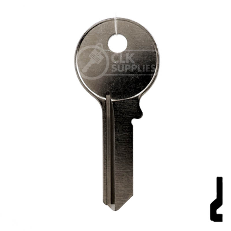 Uncut Key Blank | Viro | VR91R Padlock Key Ilco