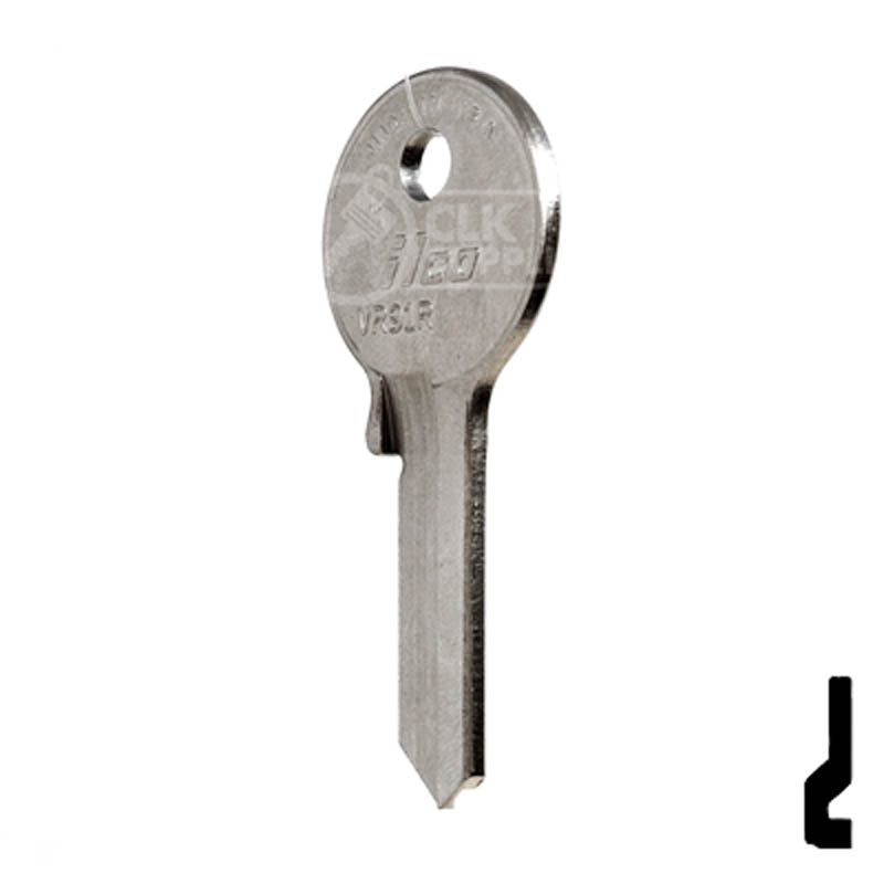 Uncut Key Blank | Viro | VR91R Padlock Key Ilco