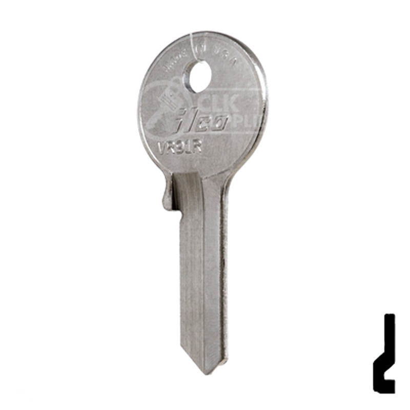 Uncut Key Blank | Viro | VR91R Padlock Key Ilco