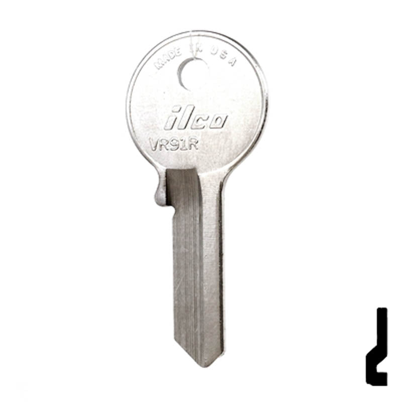 Uncut Key Blank | Viro | VR91R Padlock Key Ilco