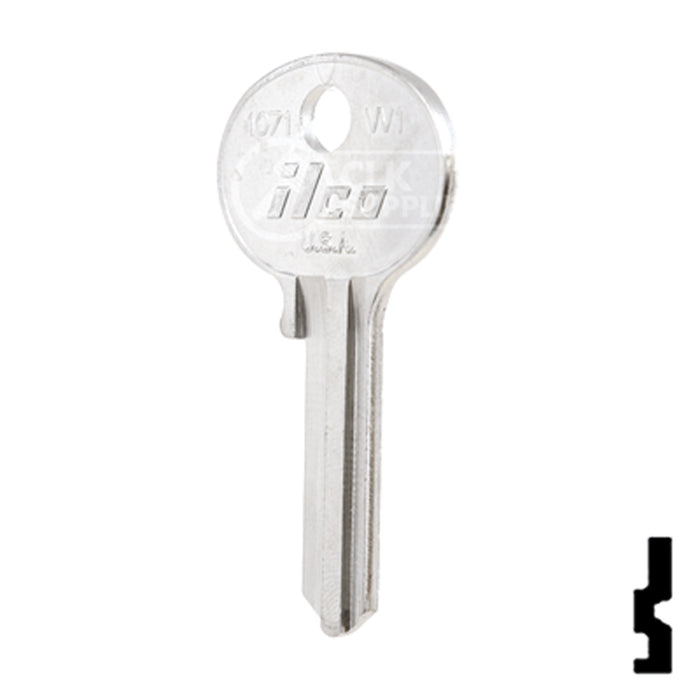 Uncut  Key Blank | Wilson Bohannon | 1071, W1 Padlock Key Ilco