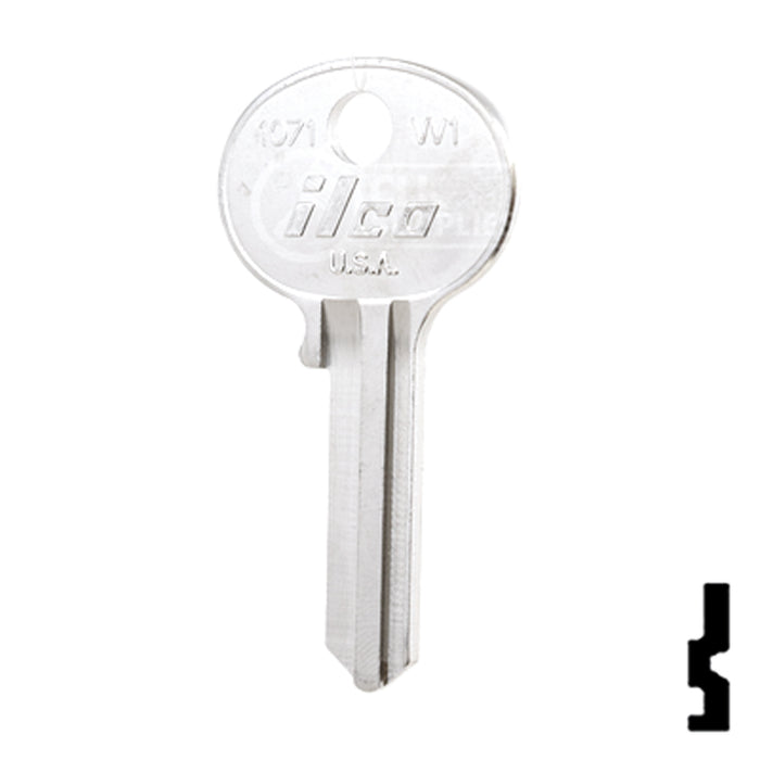 Uncut  Key Blank | Wilson Bohannon | 1071, W1 Padlock Key Ilco