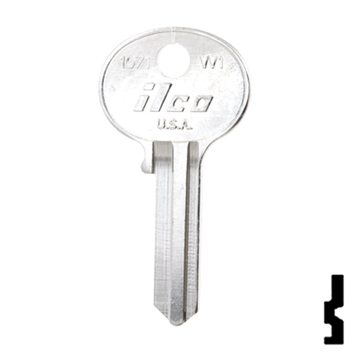 Uncut  Key Blank | Wilson Bohannon | 1071, W1 Padlock Key Ilco