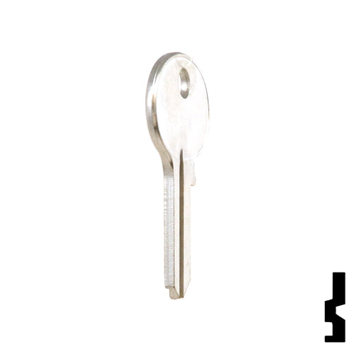 Uncut Key Blank | Wilson Bohannon | 1071B, WIB-5 Padlock Key Ilco