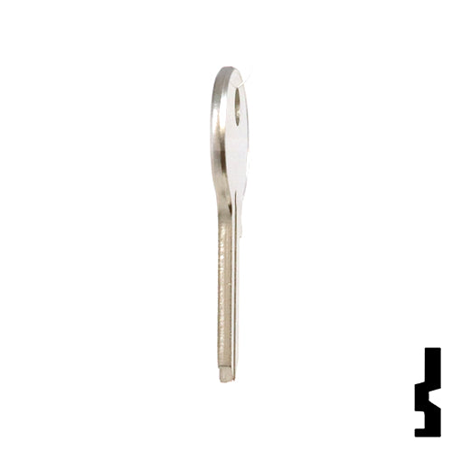 Uncut Key Blank | Wilson Bohannon | 1071B, WIB-5 Padlock Key Ilco
