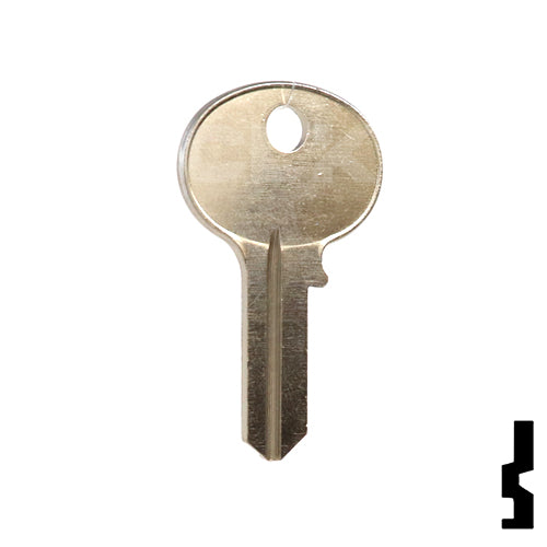 Uncut Key Blank | Wilson Bohannon | 1071B, WIB-5 Padlock Key Ilco