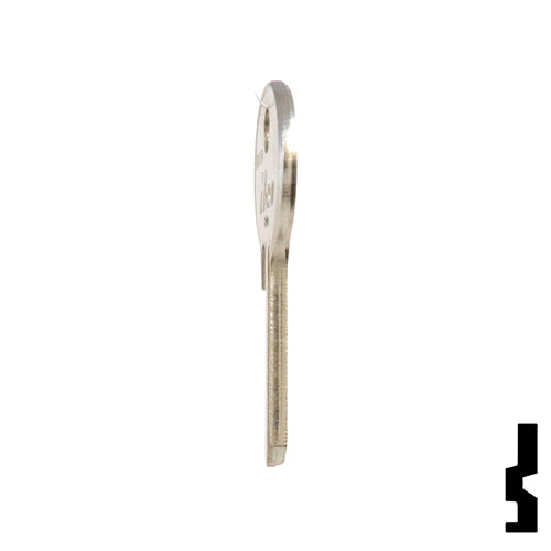 Uncut Key Blank | Wilson Bohannon | 1071B, WIB-5 Padlock Key Ilco