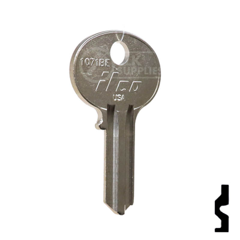 Uncut Key Blank | Wilson-Bohannon | 1071BE Padlock Key Ilco