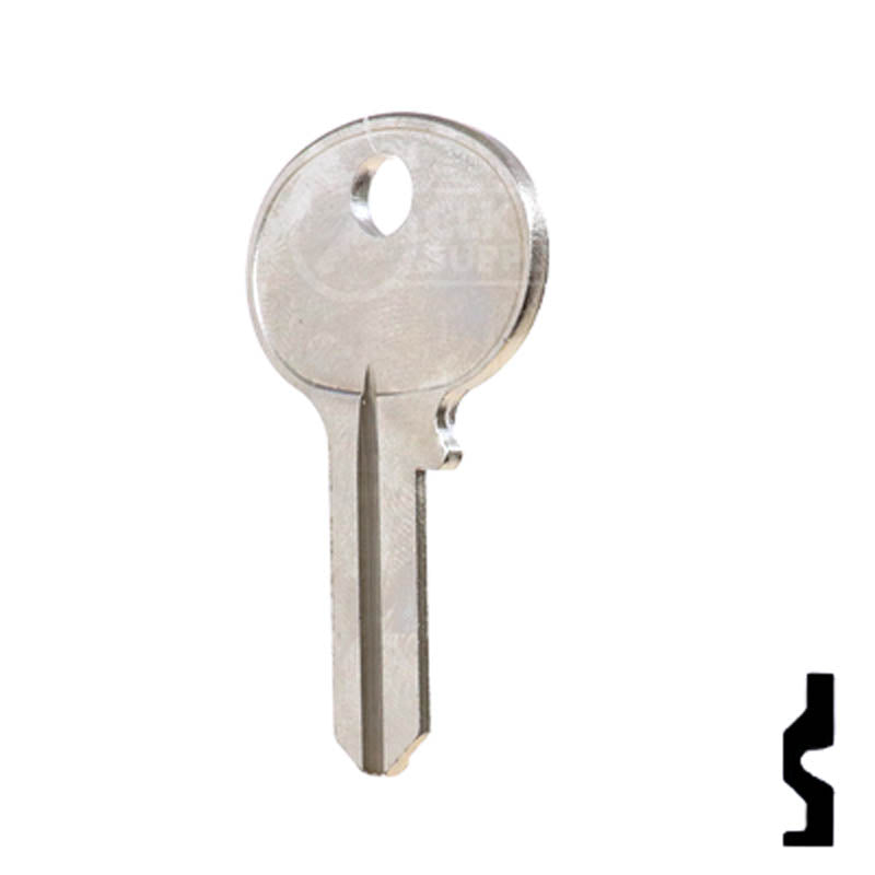 Uncut Key Blank | Wilson-Bohannon | 1071BE Padlock Key Ilco