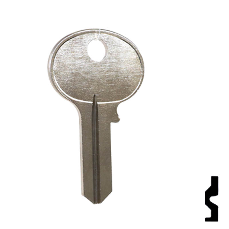 Uncut Key Blank | Wilson-Bohannon | 1071BE Padlock Key Ilco