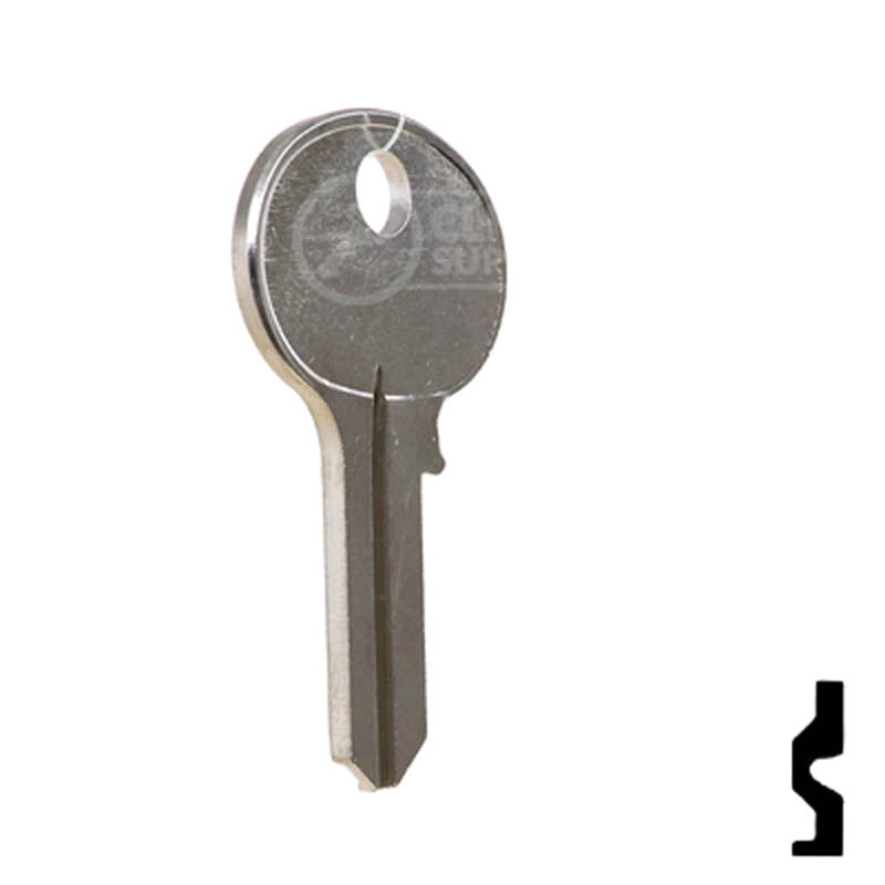 Uncut Key Blank | Wilson-Bohannon | 1071BE Padlock Key Ilco