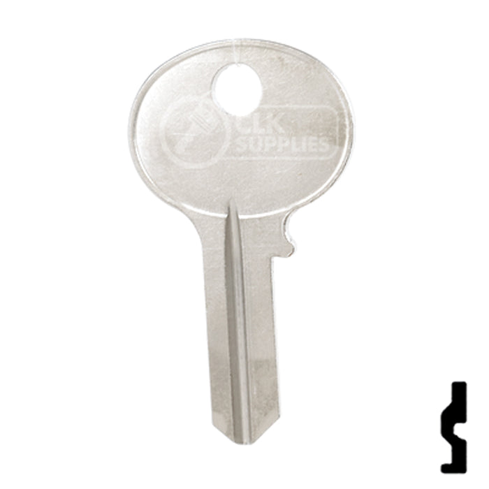 Uncut Key Blank | Wilson-Bohannon | 1071BM Padlock Key Framon Manufacturing Company, Inc