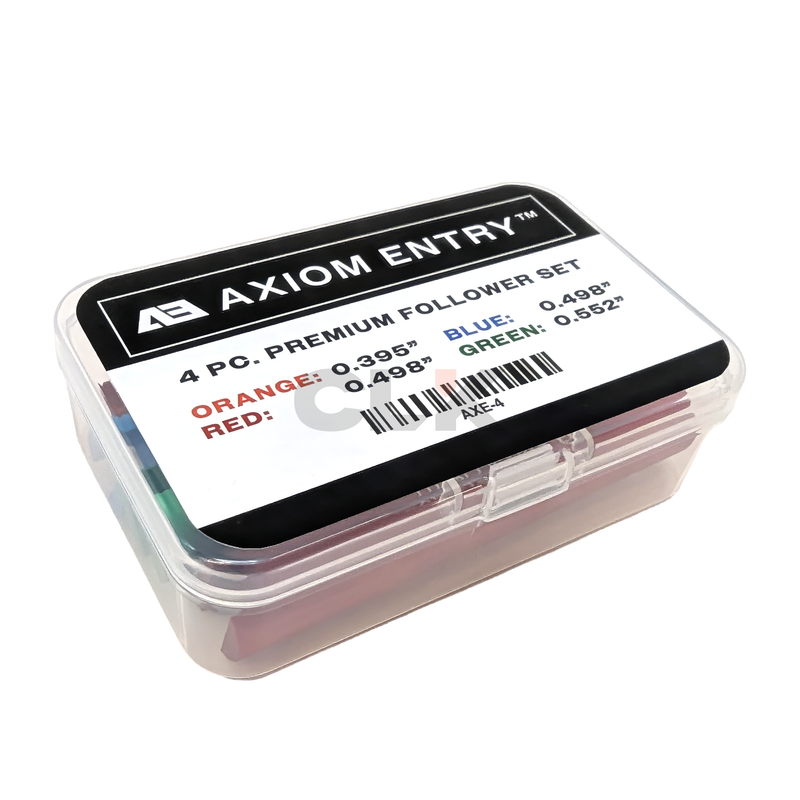 Axiom Entry Premium 4-Piece Plug Follower Set | Anodized Aluminum Plug Follower Axiom Entry