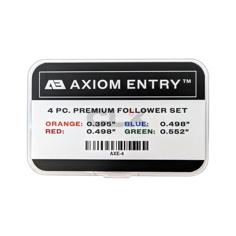 Axiom Entry Premium 4-Piece Plug Follower Set | Anodized Aluminum Plug Follower Axiom Entry