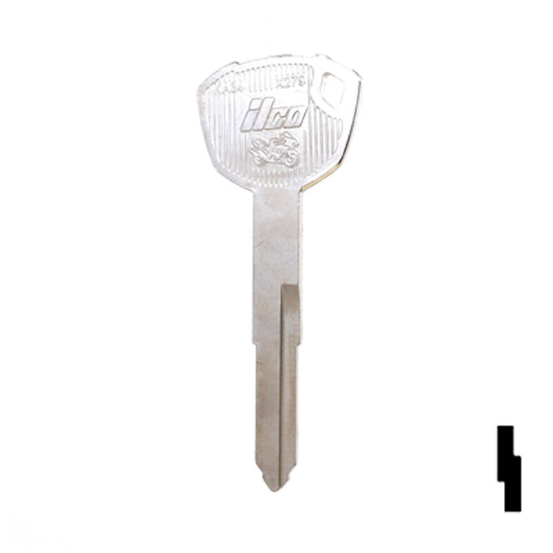 KA34, X279 Kawasaki Motorcycle Key Blank Power Sport Key Ilco