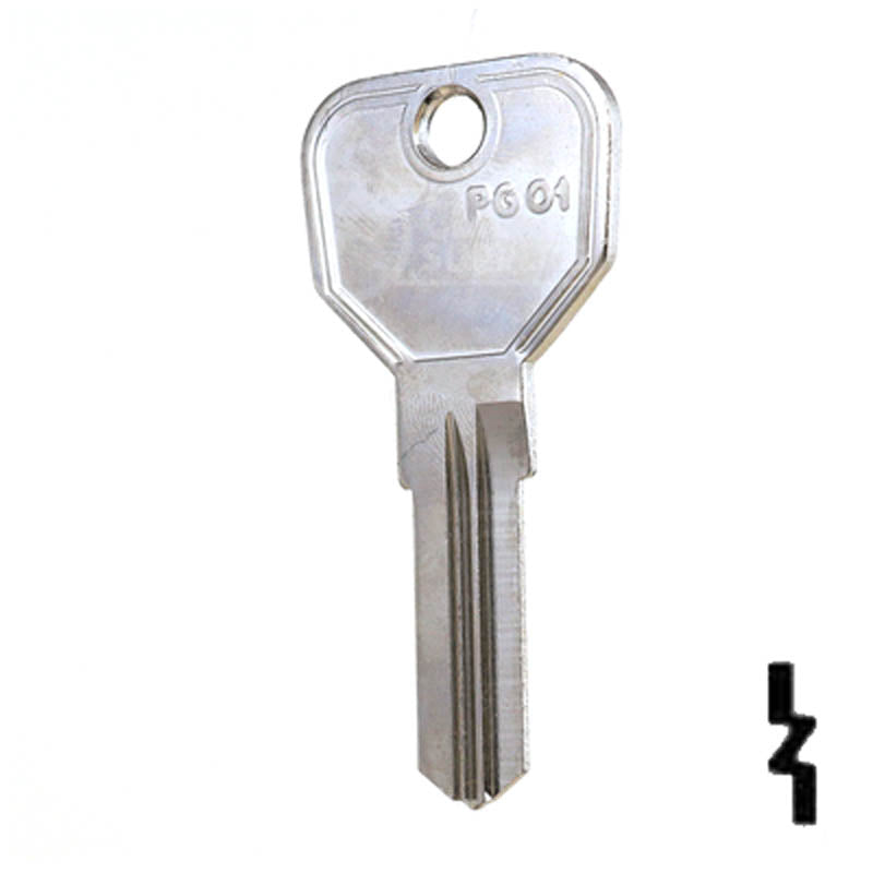 PGO1 Scooter Key Blank | Steel Power Sport Key JMA USA