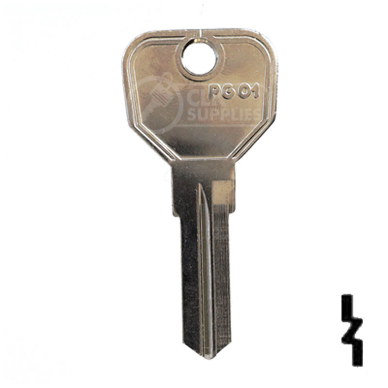 PGO1 Scooter Key Blank | Steel Power Sport Key JMA USA