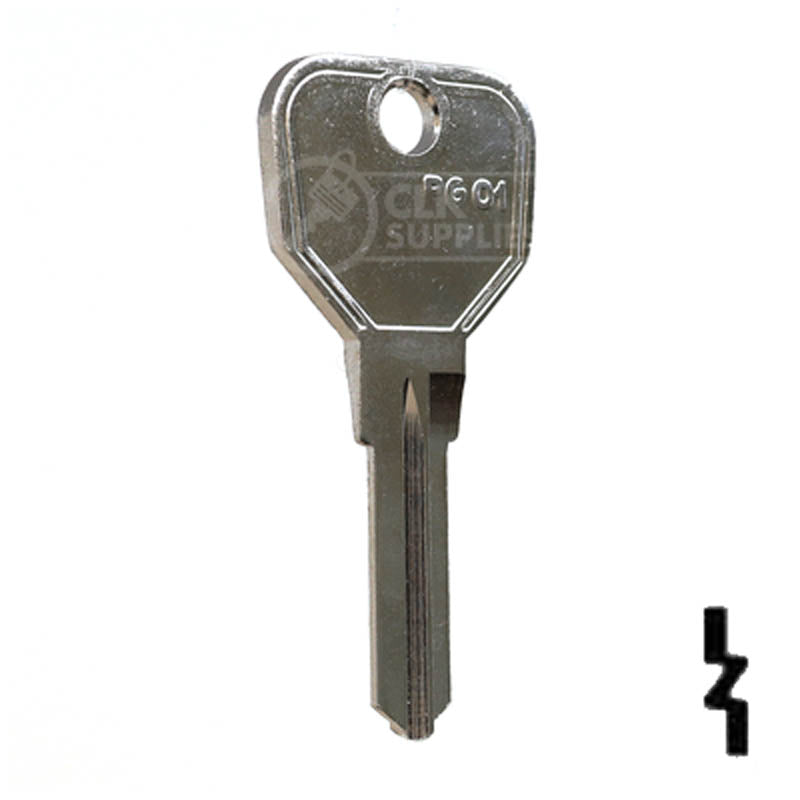 PGO1 Scooter Key Blank | Steel Power Sport Key JMA USA
