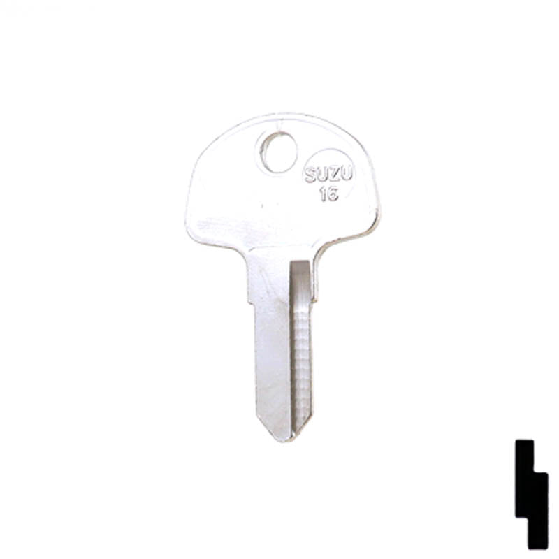 SUZ10 Suzuki Motorcycle Key Blank Power Sport Key Ilco