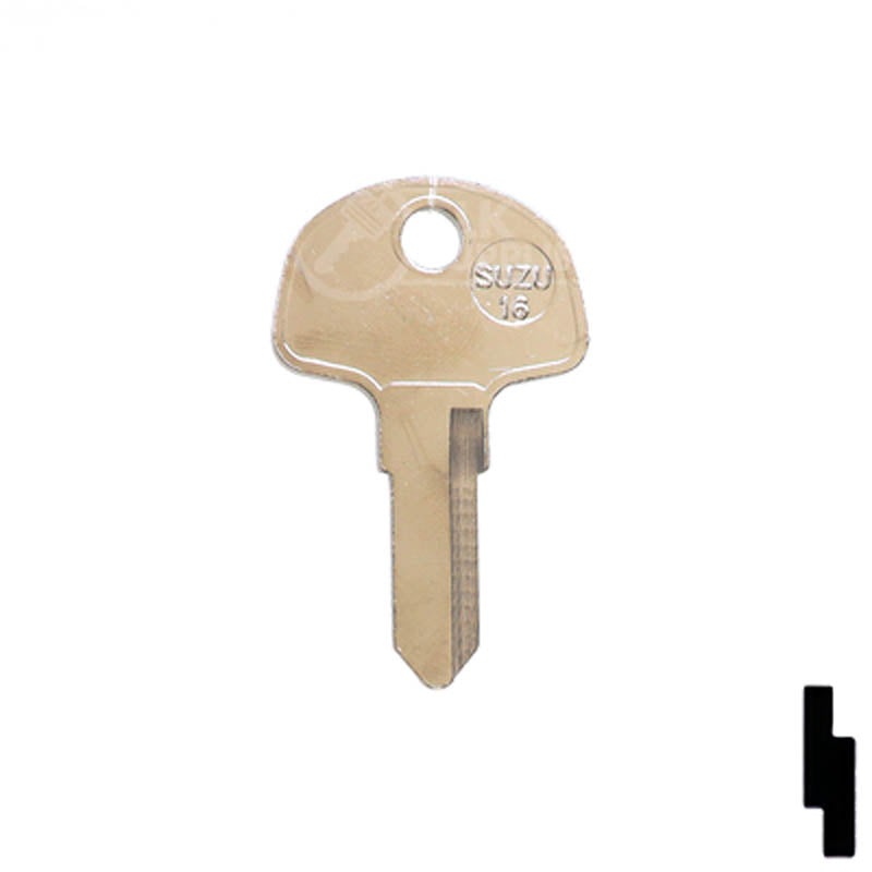 SUZ10 Suzuki Motorcycle Key Blank Power Sport Key Ilco