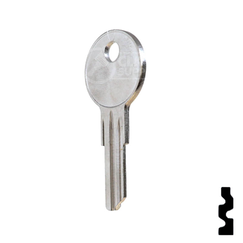 Uncut Key Blank | 1043F | Illinois, Eberhard Key Power Sport Key Ilco