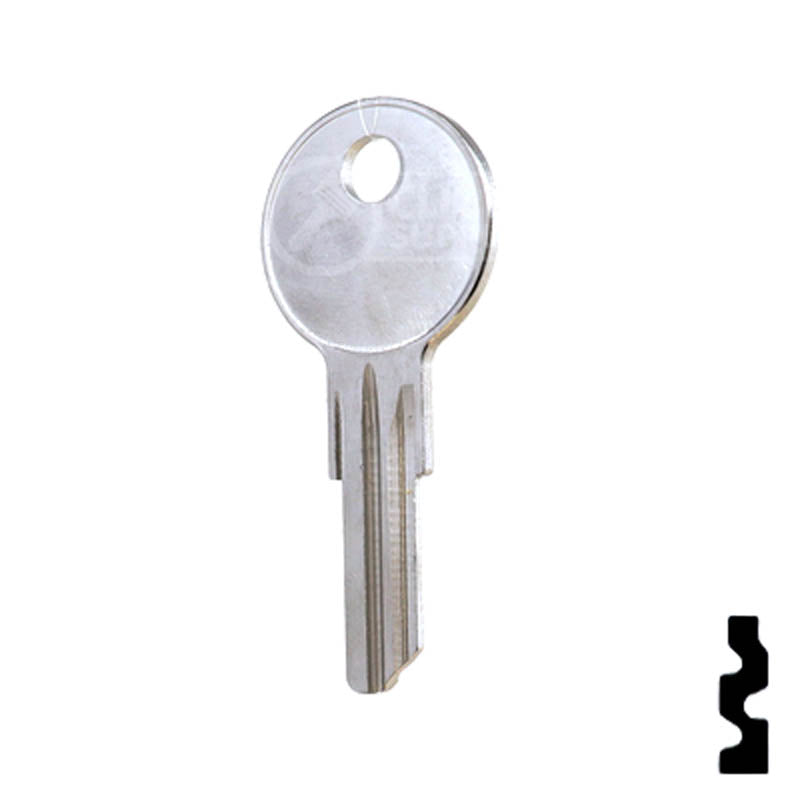 Uncut Key Blank | 1043F | Illinois, Eberhard Key Power Sport Key Ilco