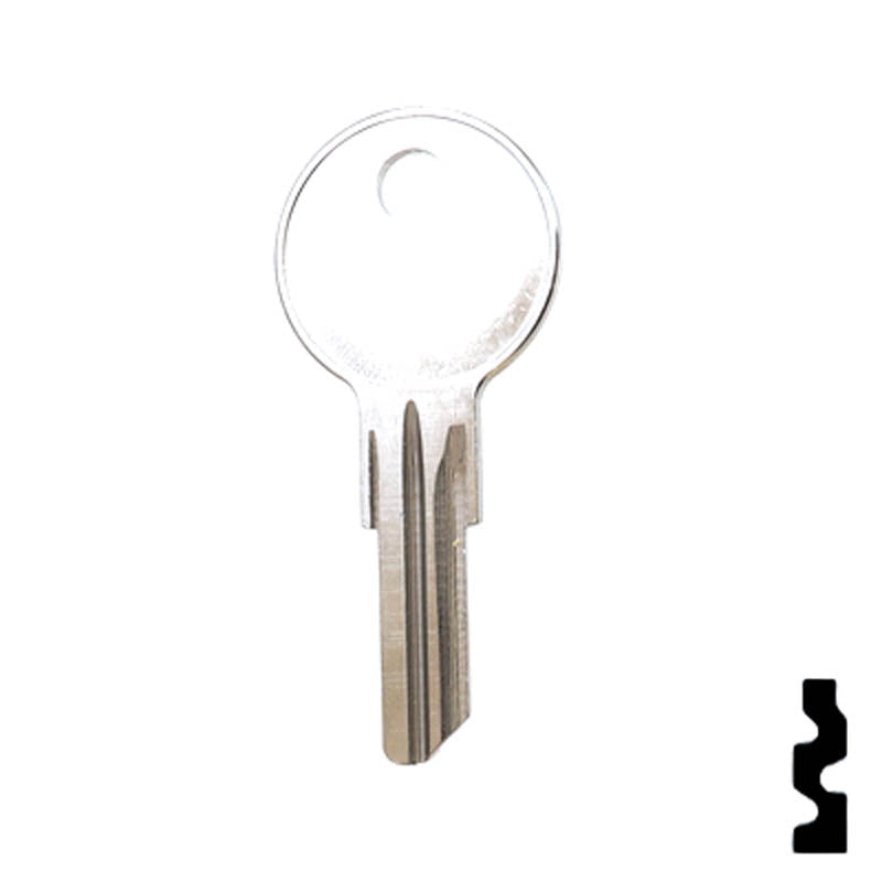 Uncut Key Blank | 1043F | Illinois, Eberhard Key Power Sport Key Ilco
