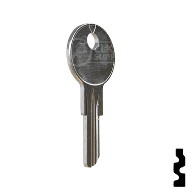 Uncut Key Blank | 1043F | Illinois, Eberhard Key Power Sport Key Ilco
