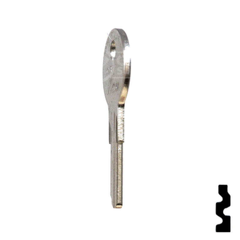 Uncut Key Blank | 1043F | Illinois, Eberhard Key Power Sport Key Ilco