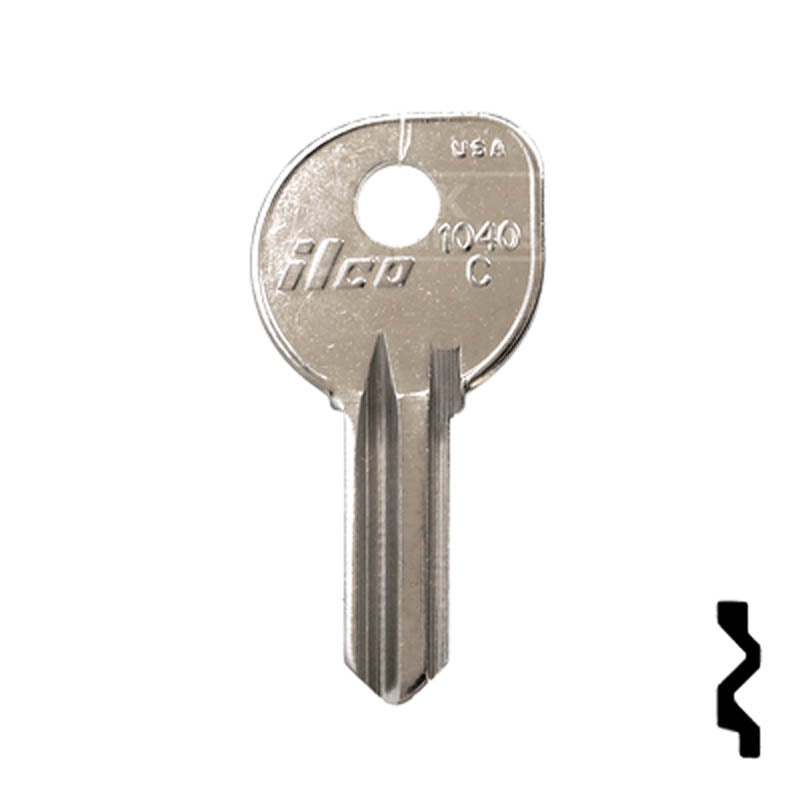 Uncut Key Blank | Boat |1040C Power Sport Key Ilco