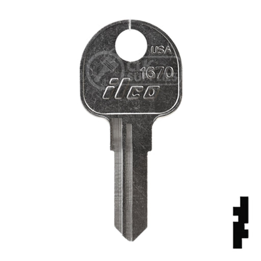 Uncut  Key Blank | Hafele | 1670 Power Sport Key Ilco