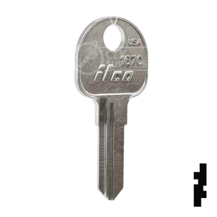 Uncut  Key Blank | Hafele | 1670 Power Sport Key Ilco