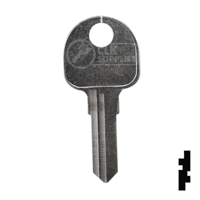 Uncut  Key Blank | Hafele | 1670 Power Sport Key Ilco