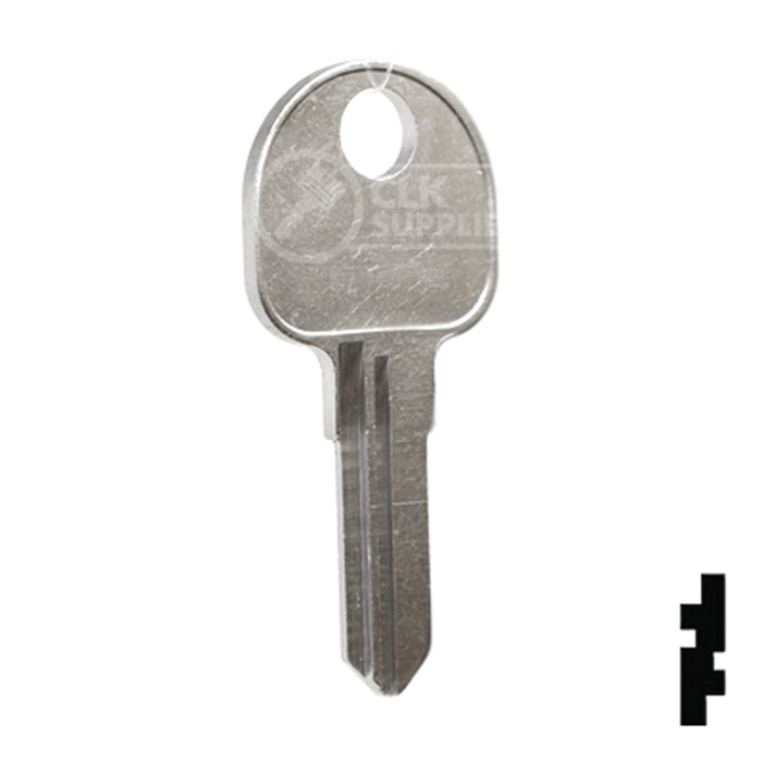 Uncut  Key Blank | Hafele | 1670 Power Sport Key Ilco