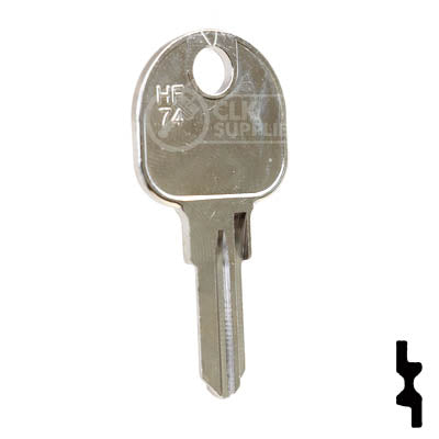 Uncut Key Blank | Hafele | HF74 Power Sport Key Ilco