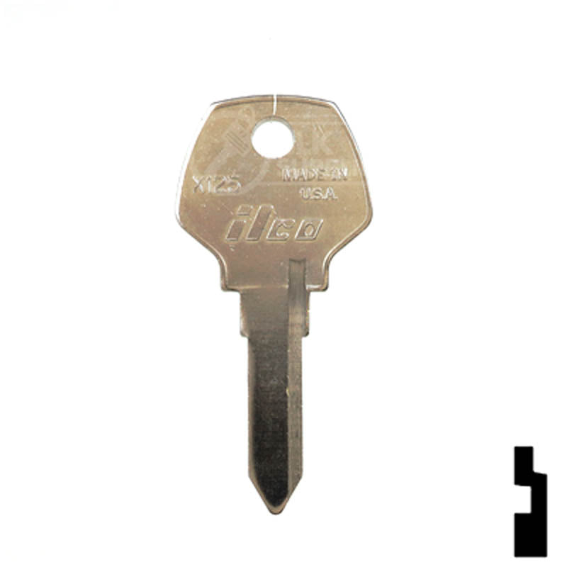 Uncut Key Blank | Harley Davidson | X125 Power Sport Key Ilco