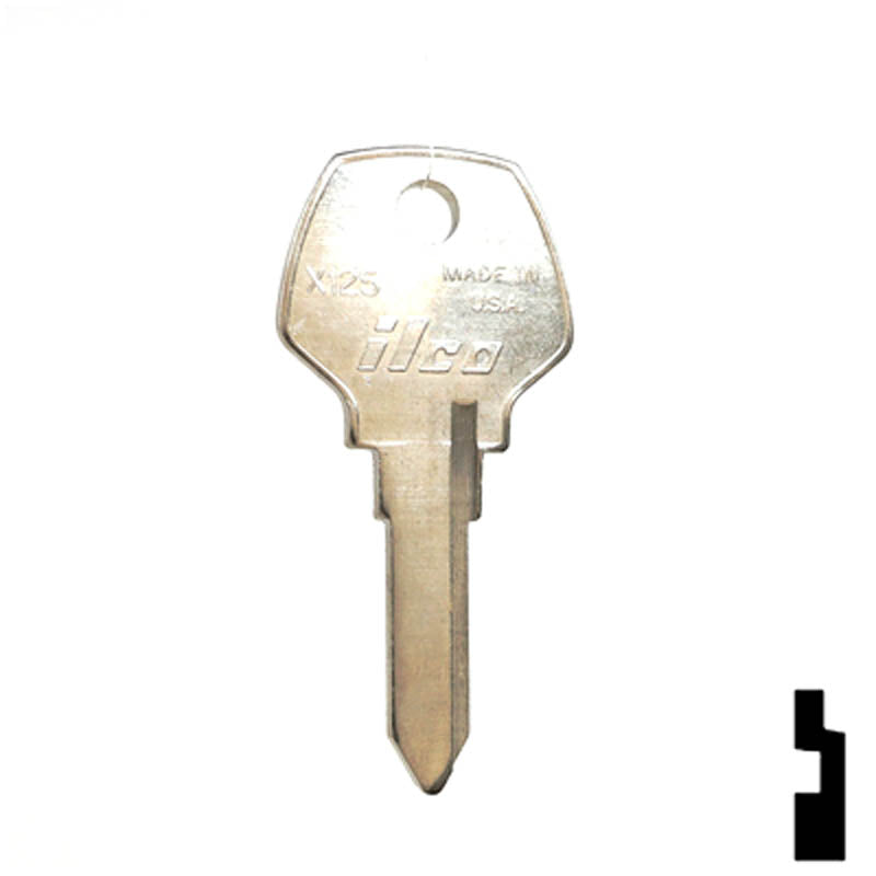 Uncut Key Blank | Harley Davidson | X125 Power Sport Key Ilco