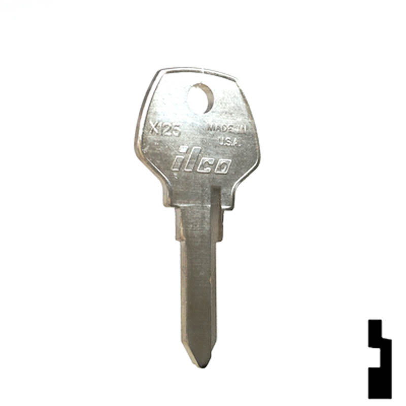 Uncut Key Blank | Harley Davidson | X125 Power Sport Key Ilco