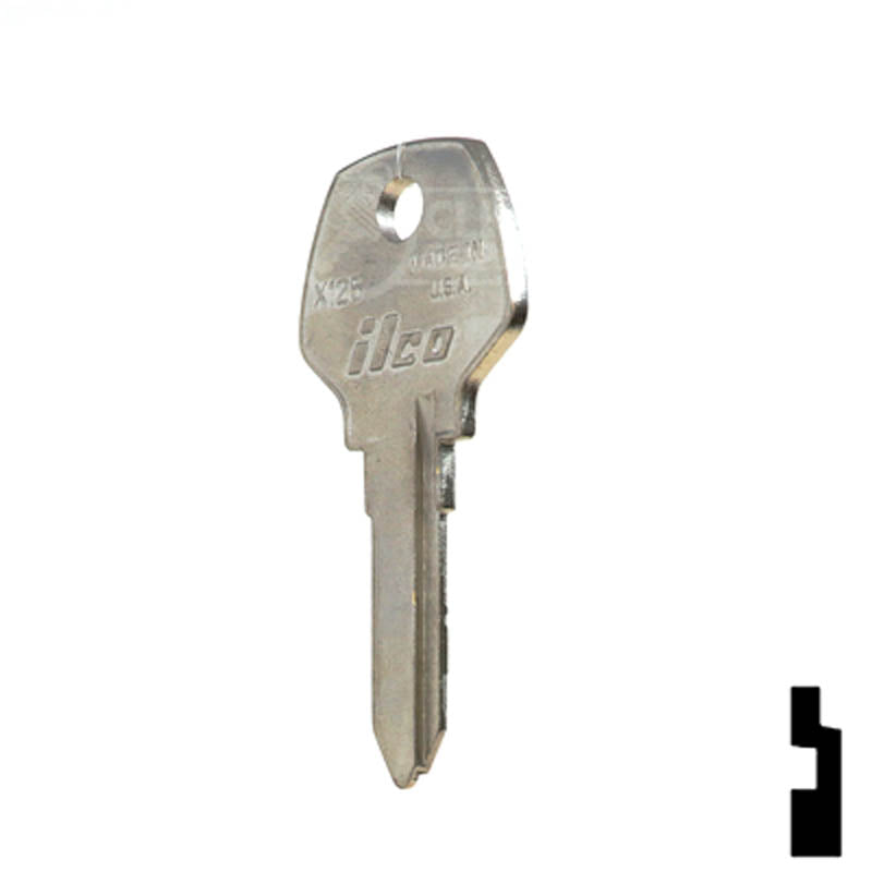 Uncut Key Blank | Harley Davidson | X125 Power Sport Key Ilco