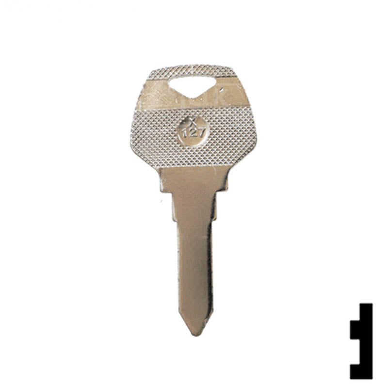 Uncut Key Blank | Harley Davidson | X127 Power Sport Key Ilco